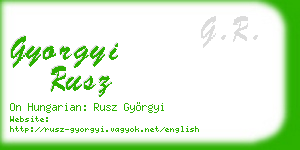 gyorgyi rusz business card