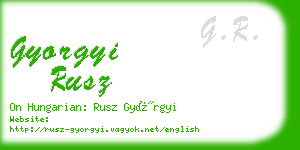 gyorgyi rusz business card
